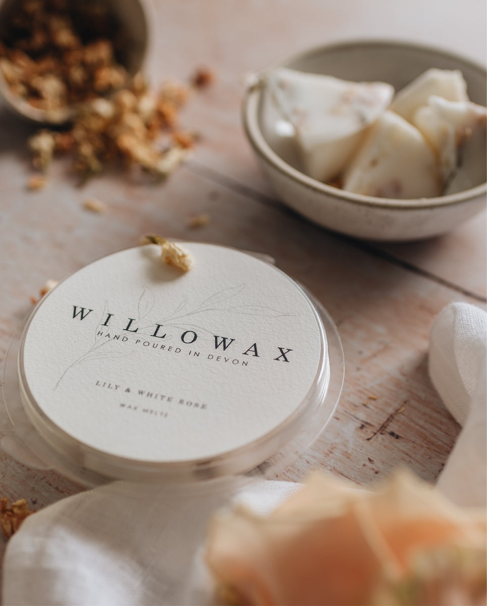 Rose Wax Melt Clamshell Hand Poured Soy Wax 